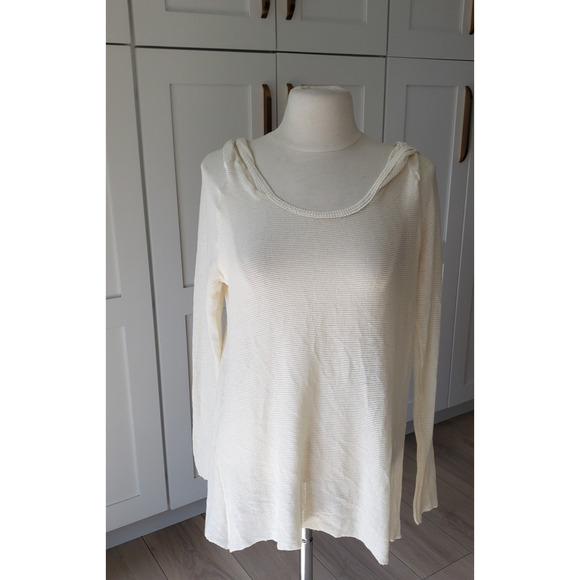 VTG Alternative Apparel Hoodie Womens S Ivory Long Sleeve RN123289 USA Made - Picture 1 of 6